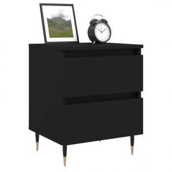 Nachttische 2 Stk. Schwarz 40x35x50 cm Holzwerkstoff