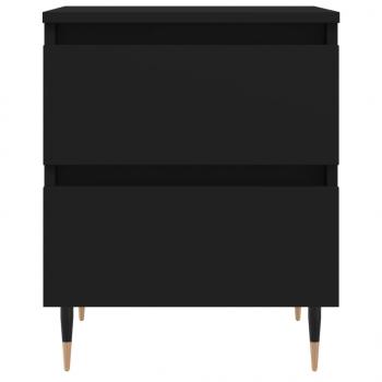 Nachttische 2 Stk. Schwarz 40x35x50 cm Holzwerkstoff