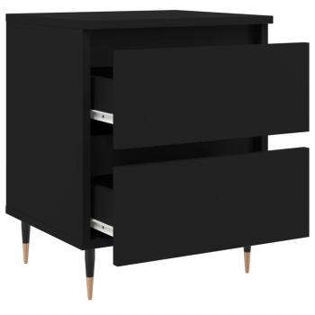 Nachttische 2 Stk. Schwarz 40x35x50 cm Holzwerkstoff