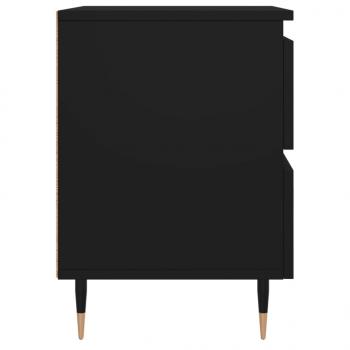 Nachttische 2 Stk. Schwarz 40x35x50 cm Holzwerkstoff