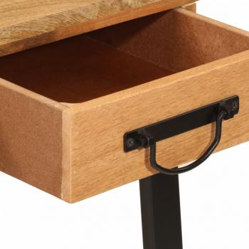 Schreibtisch mit Schubladen 105x55x70 cm Massivholz Mango Eisen