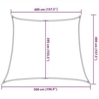 Sonnensegel 160 g/m² Trapezform Hellgrün 4/5x4 m HDPE