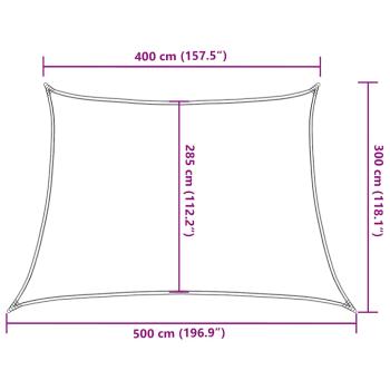 Sonnensegel 160 g/m² Trapezform Gelb 4/5x3 m HDPE