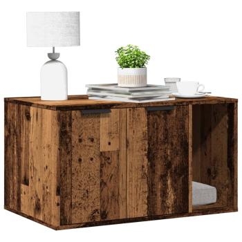 ARDEBO.de - Katzenklo Altholz-Optik 80x50x45 cm Holzwerkstoff