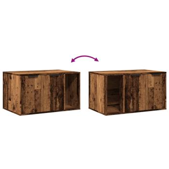 Katzenklo Altholz-Optik 80x50x45 cm Holzwerkstoff