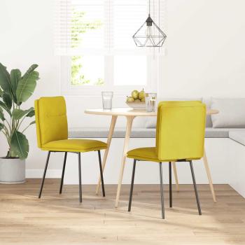 Esszimmerstühle 2 Stk. Gelb Samt