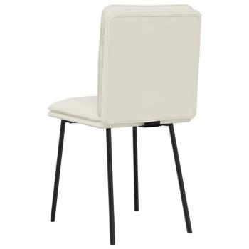 Esszimmerstühle 4 Stk. Creme Samt