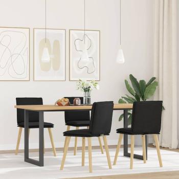 ARDEBO.de - Esszimmerstühle 4 Stk. Schwarz Stoff