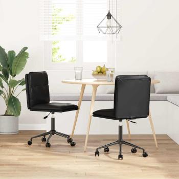 ARDEBO.de - Esszimmerstühle 2 Stk. Schwarz Kunstleder