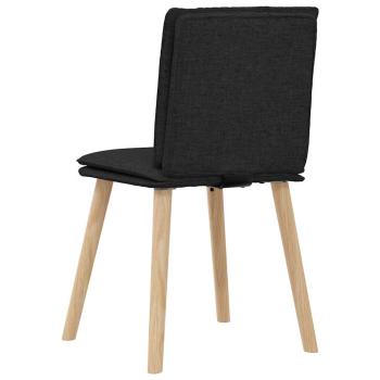 Esszimmerstühle 6 Stk. Schwarz Stoff
