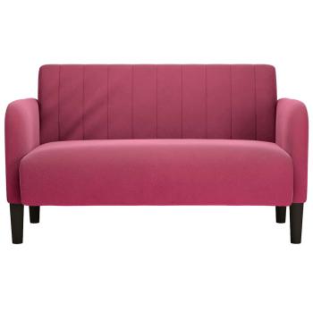 Zweisitzer-Sofa Weinrot 109 cm Samt