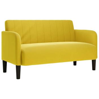Zweisitzer-Sofa Gelb 109 cm Samt