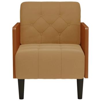 Sessel mit Armlehnen Braun 55 cm Samt