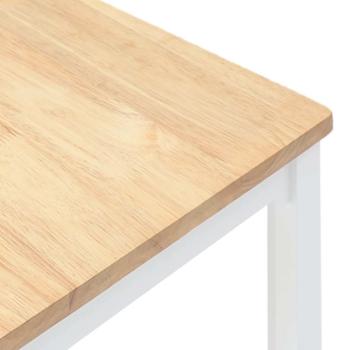 Esszimmerstühle 2 Stk. Weiß Massivholz Gummibaum