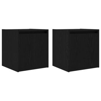 Wand-Nachttische 2 Stk. Schwarz 38x34x40 cm