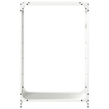 Brennholzregal Weiß 60x28x90 cm Kaltgewalzter Stahl