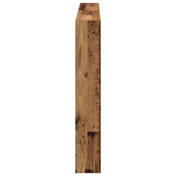 LED-Kopfteil mit Ablagen Altholz-Optik 160x17x102 cm