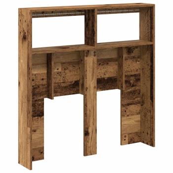 LED-Kopfteil mit Ablagen Altholz-Optik 100x17x102 cm