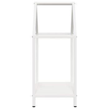 Brennholzregal Weiß 40x25x60 cm Kaltgewalzter Stahl