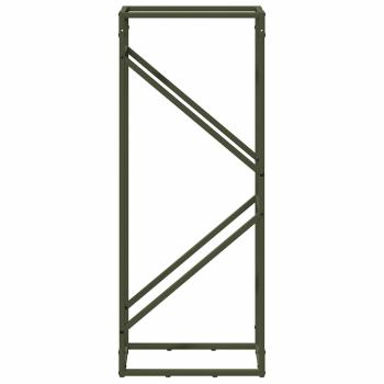 Brennholzregal Olivgrün 40x25x100 cm Kaltgewalzter Stahl