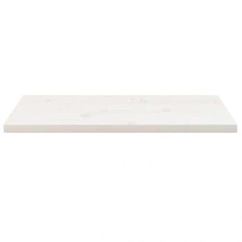 Tischplatte Weiß 80x40x2,5 cm Massivholz Kiefer Rechteckig