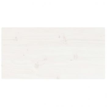 Tischplatte Weiß 80x40x2,5 cm Massivholz Kiefer Rechteckig