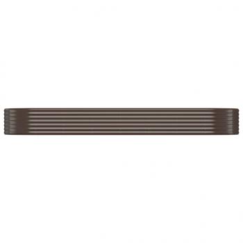 Hochbeet Pulverbeschichteter Stahl 322x100x36 cm Braun