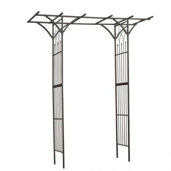 ARDEBO.de - Nature Gartenbogen Metall 114x66x232 cm Schwarz