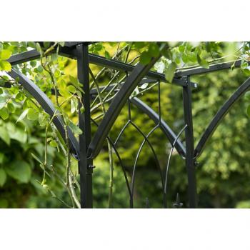 Nature Gartenbogen Metall 114x66x232 cm Schwarz