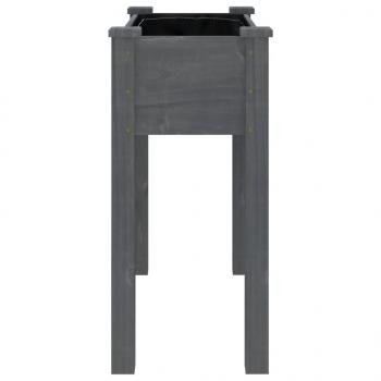 Pflanzkübel mit Einsatz Grau 71x37x76 cm Massivholz Tanne