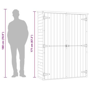 Garten-Geräteschuppen 163x50x171 cm Kiefernholz Imprägniert