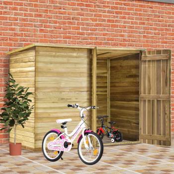 ARDEBO.de - Fahrradgarage 232x110x170 cm Kiefernholz Imprägniert