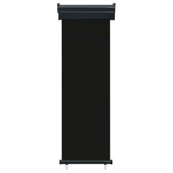 Balkon-Seitenmarkise 65x250 cm Schwarz