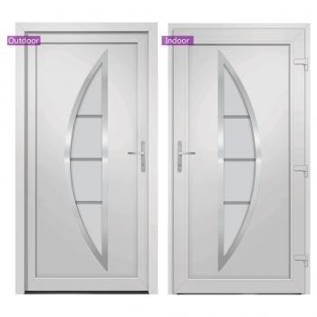 Haustür Weiß 108x208 cm PVC