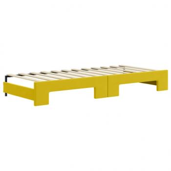 Tagesbett Ausziehbar Gelb 80x200 cm Samt