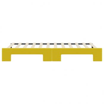 Tagesbett Ausziehbar Gelb 80x200 cm Samt