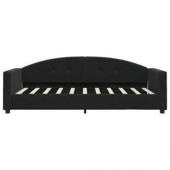 Tagesbett mit Matratze Schwarz 90x190 cm Samt