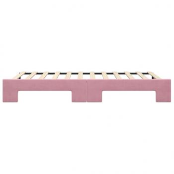 Tagesbett Ausziehbar Rosa 100x200 cm Samt