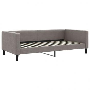 Tagesbett Taupe 100x200 cm Stoff
