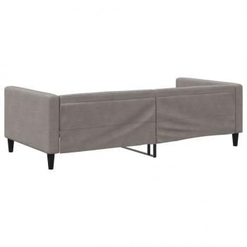 Tagesbett Taupe 100x200 cm Stoff