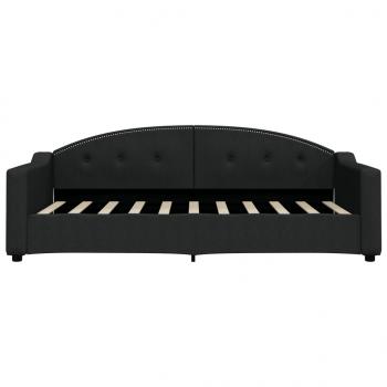 Tagesbett Schwarz 90x190 cm Stoff