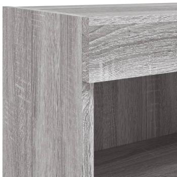 TV-Schrank mit LED-Leuchten Grau Sonoma 80x30x30 cm