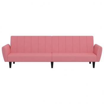 Schlafsofa 2-Sitzer Rosa Samt