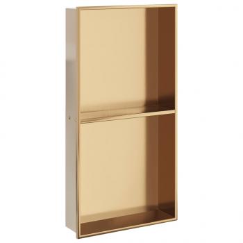 Duschnische Golden Gebürstet 32x62x9 cm Edelstahl
