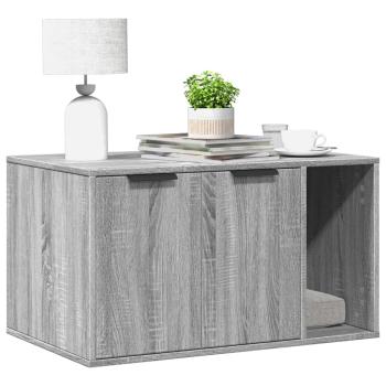 ARDEBO.de - Katzenklo Grau Sonoma 80x50x45 cm Holzwerkstoff