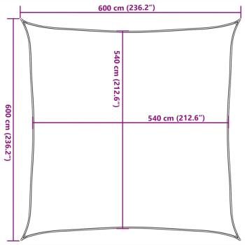 Sonnensegel 160 g/m² Quadratisch Gelb 6x6 m HDPE