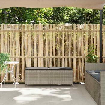Gartenbank mit Kissen Hellgrau 110x30x40,5 cm Poly Rattan