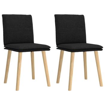 ARDEBO.de - Esszimmerstühle 2 Stk. Schwarz Stoff