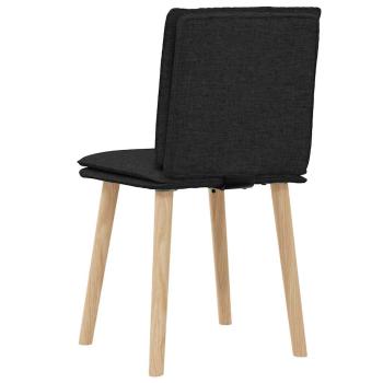 Esszimmerstühle 2 Stk. Schwarz Stoff