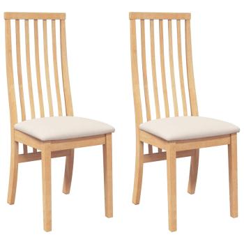 Esszimmerstühle mit Kissen 2 Stk. Massivholz Gummibaum